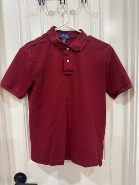 Polo by Ralph Lauren Men's Burgundy Polo with Navy Pony